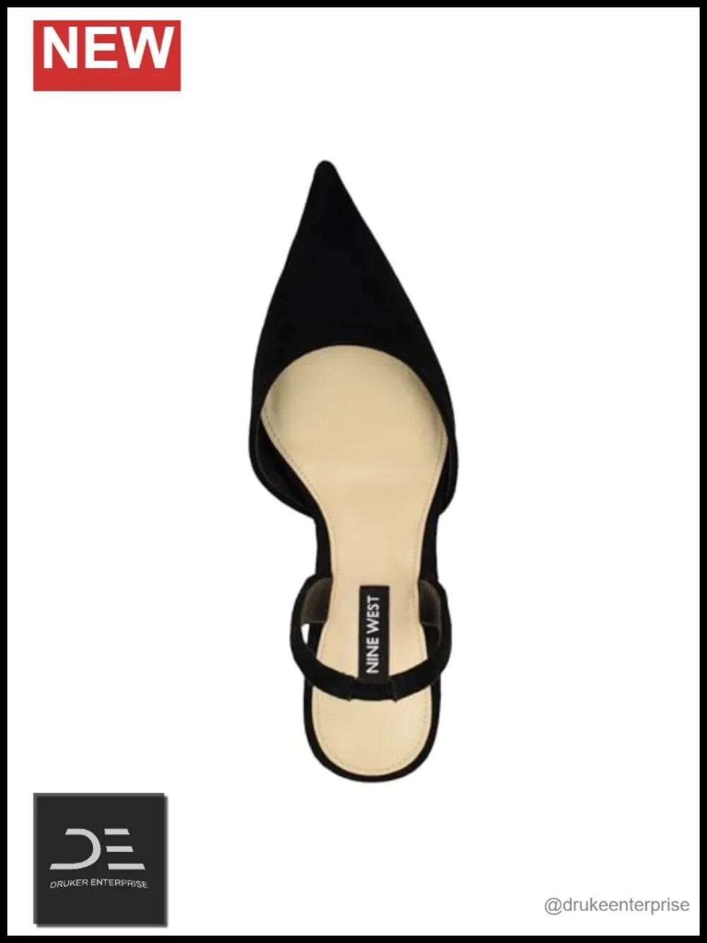 Nine West Paytie Slingback Stiletto Heels Pointy Toe Suede Pumps